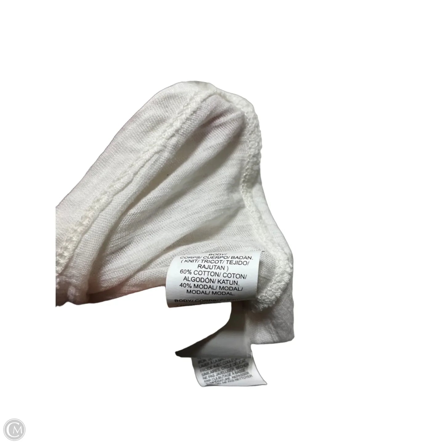 Top 3/4 Sleeve By Lucky Brand In Cream, Size: S