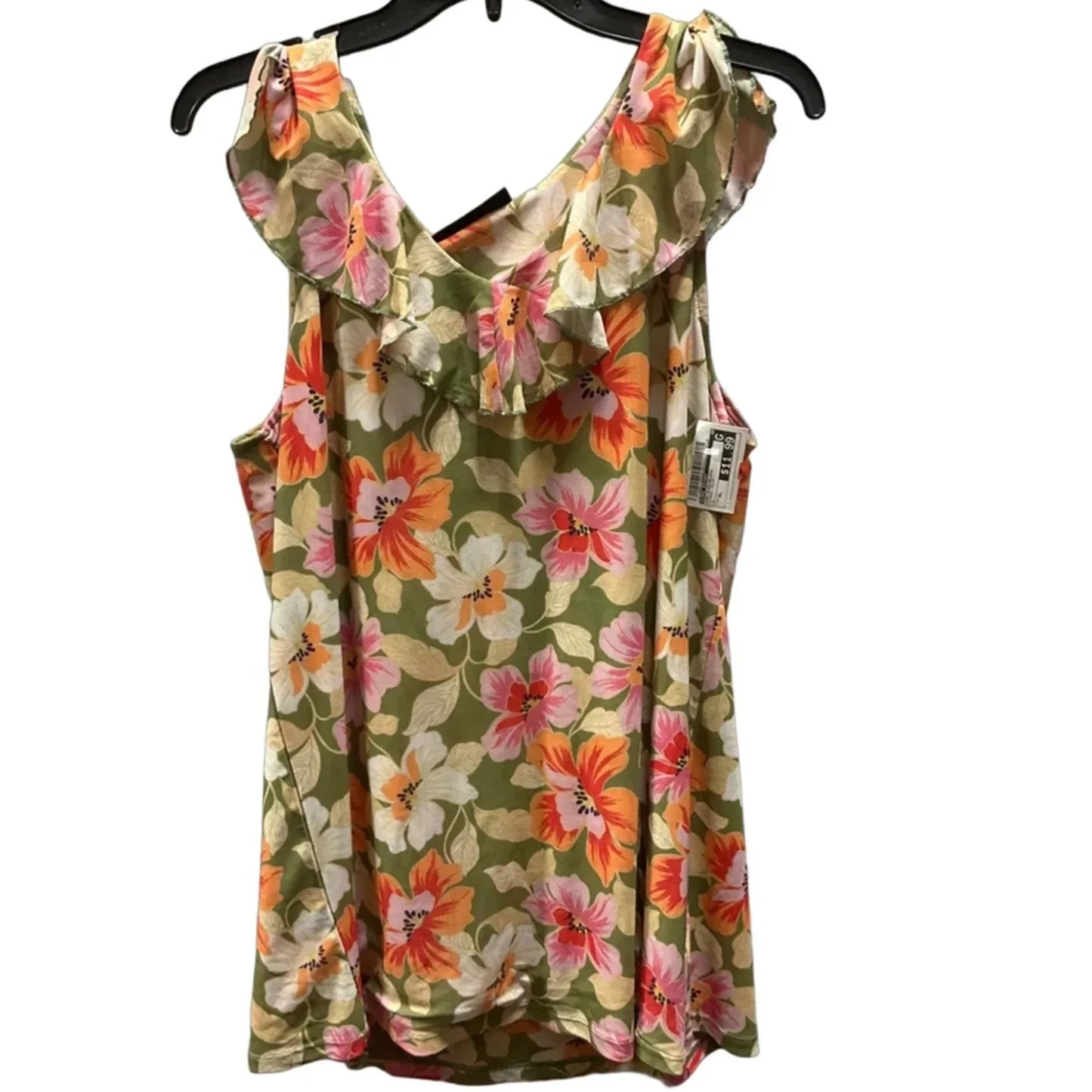Top Sleeveless By Lane Bryant In Floral Print, Size: Xl