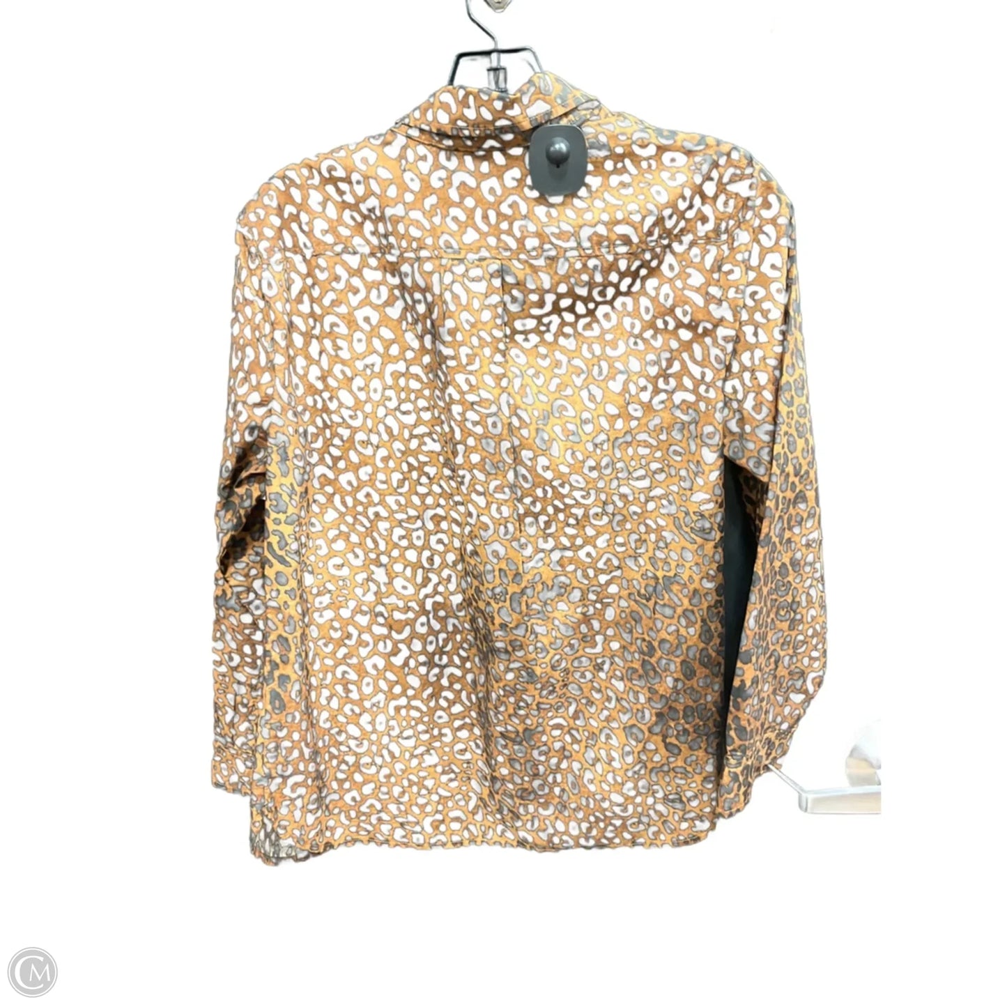 Blouse Long Sleeve By Talbots In Leopard Print, Size: M