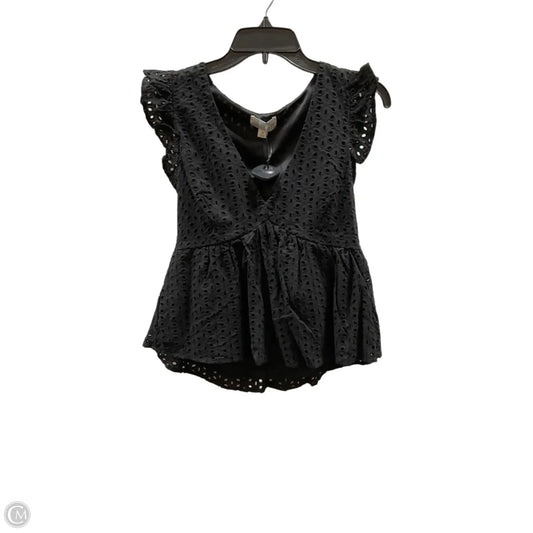 Top Sleeveless By Jun & Ivy In Black, Size: M