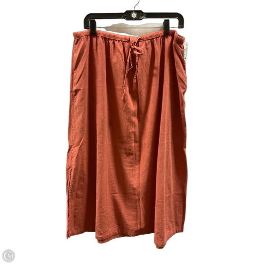 Skirt Midi By Universal Thread In Orange, Size: L