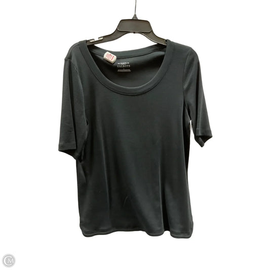 Top Short Sleeve Basic By Talbots In Black, Size: L
