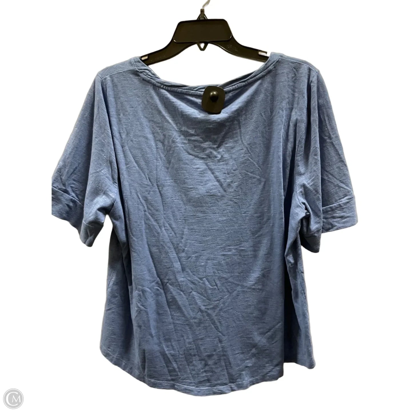 Top Short Sleeve By Talbots In Blue, Size: Xl