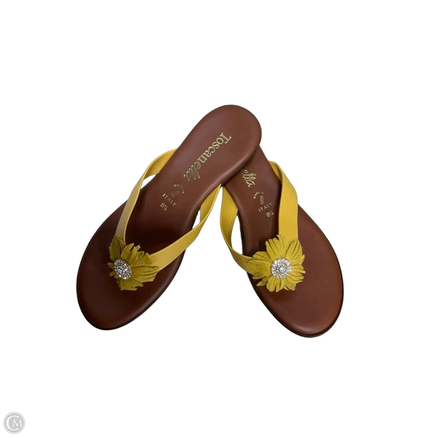 Sandals Flats By Toscanella In Yellow, Size: 8.5