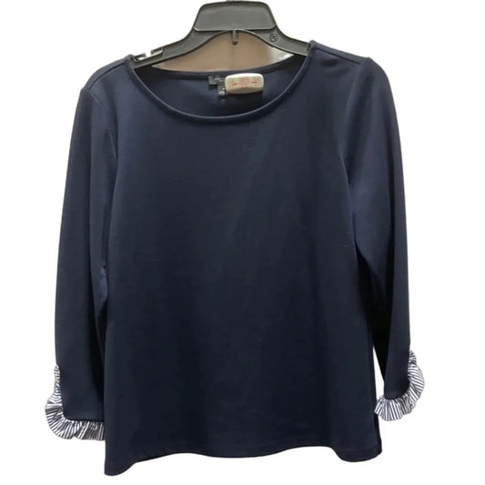 Tunic 3/4 Sleeve By Ann Taylor In Navy, Size: M
