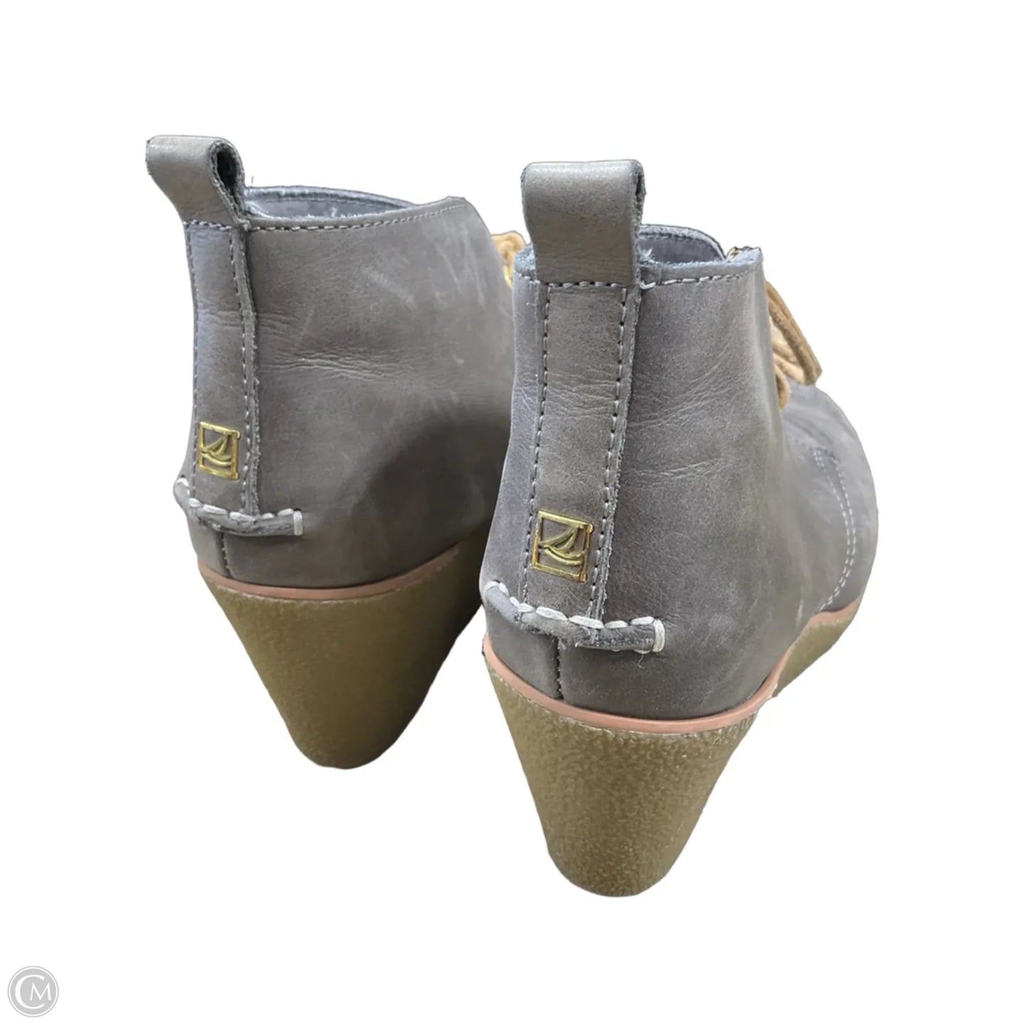 Boots Ankle Heels By Sperry In Grey, Size: 8