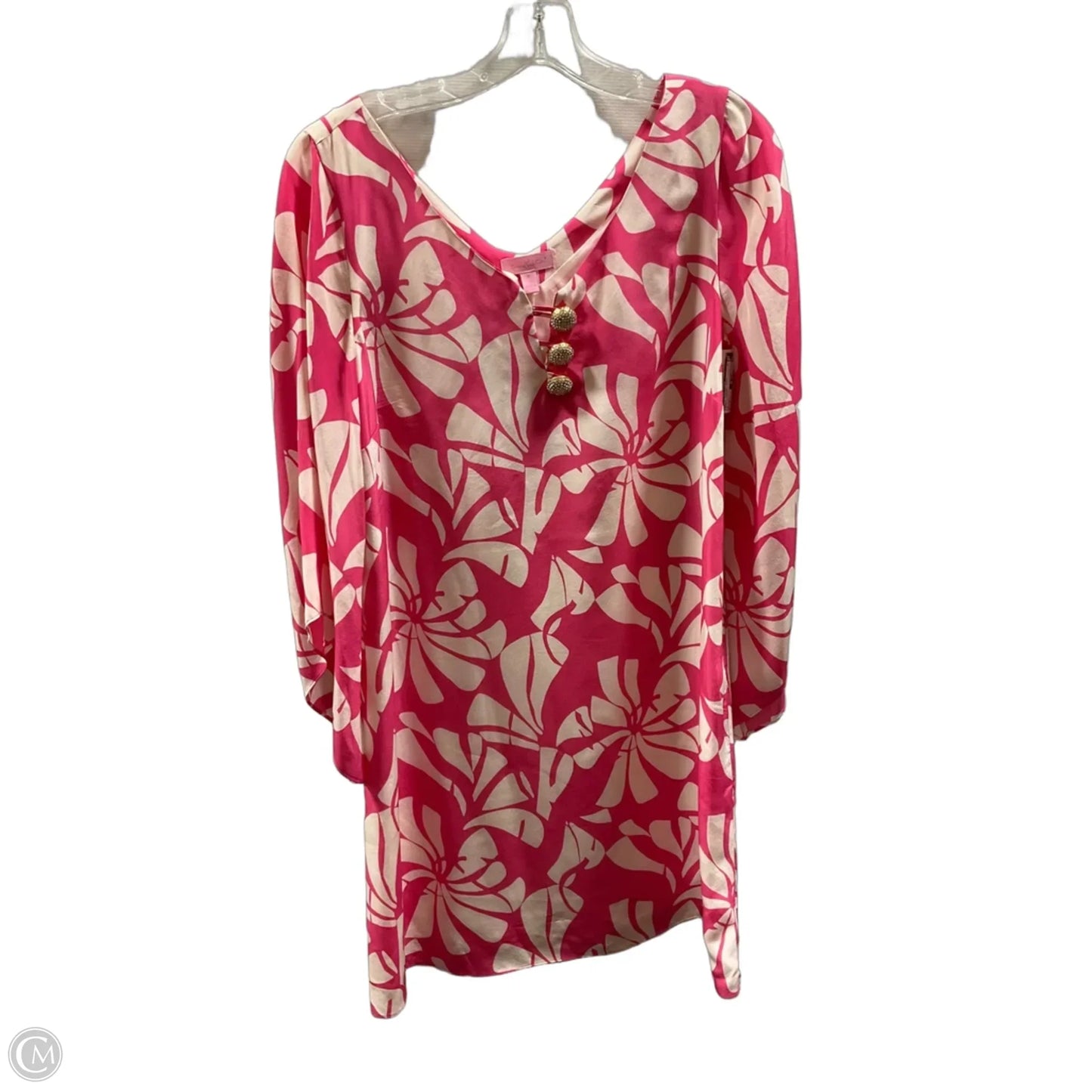 Dress Casual Midi By Lilly Pulitzer In Pink & White, Size: 6