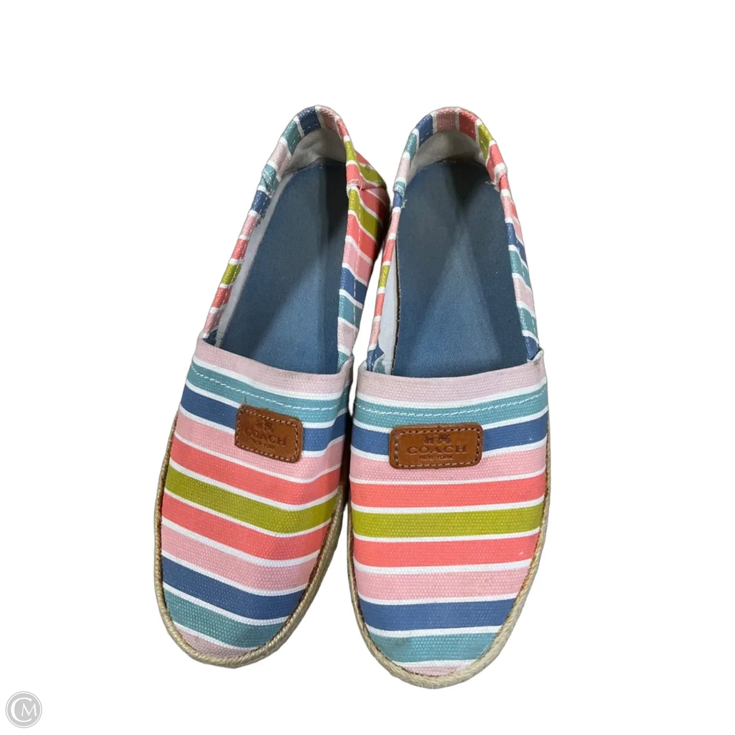 Shoes Flats By Coach In Striped Pattern, Size: 8