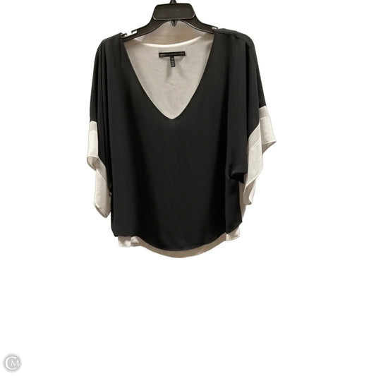 Top Short Sleeve By White House Black Market In Black & Cream, Size: S