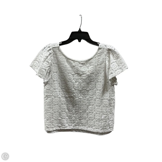 Top Short Sleeve By Loft In White, Size: S