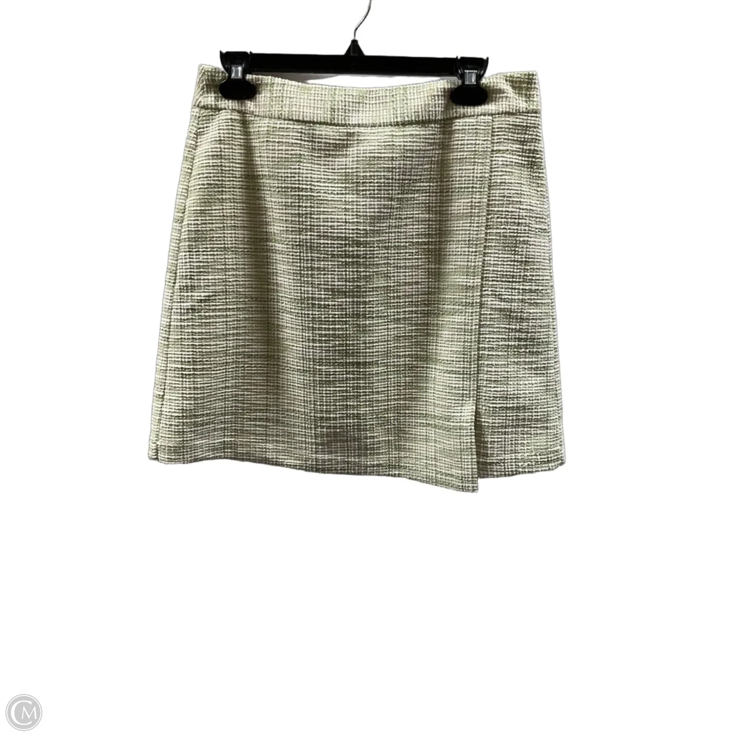 Skirt Midi By Loft In Green & White, Size: 6