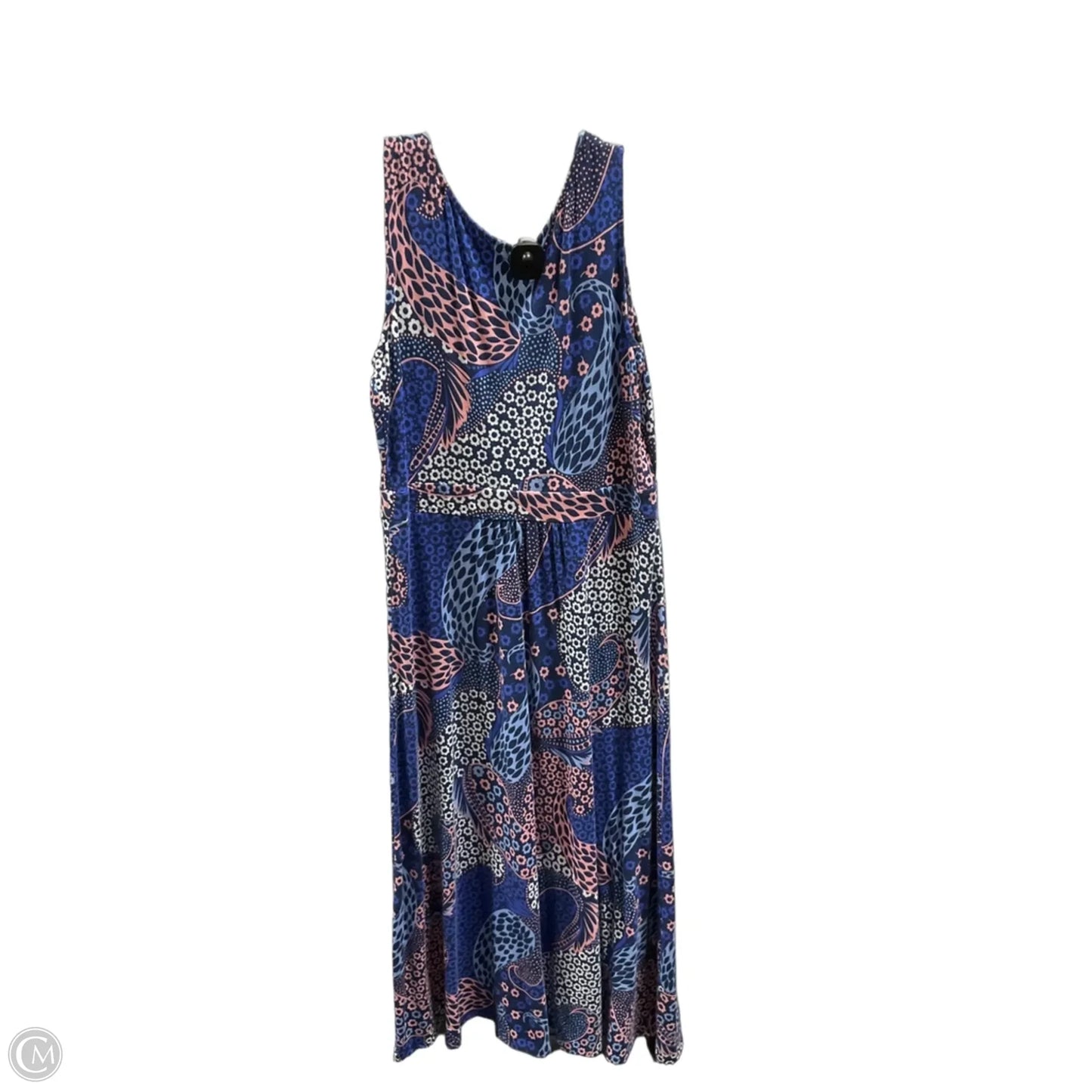 Dress Casual Maxi By Talbots In Blue & Pink, Size: L