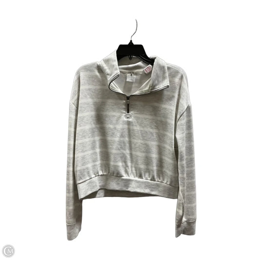 Athletic Sweatshirt Collar By Danskin In Cream, Size: M