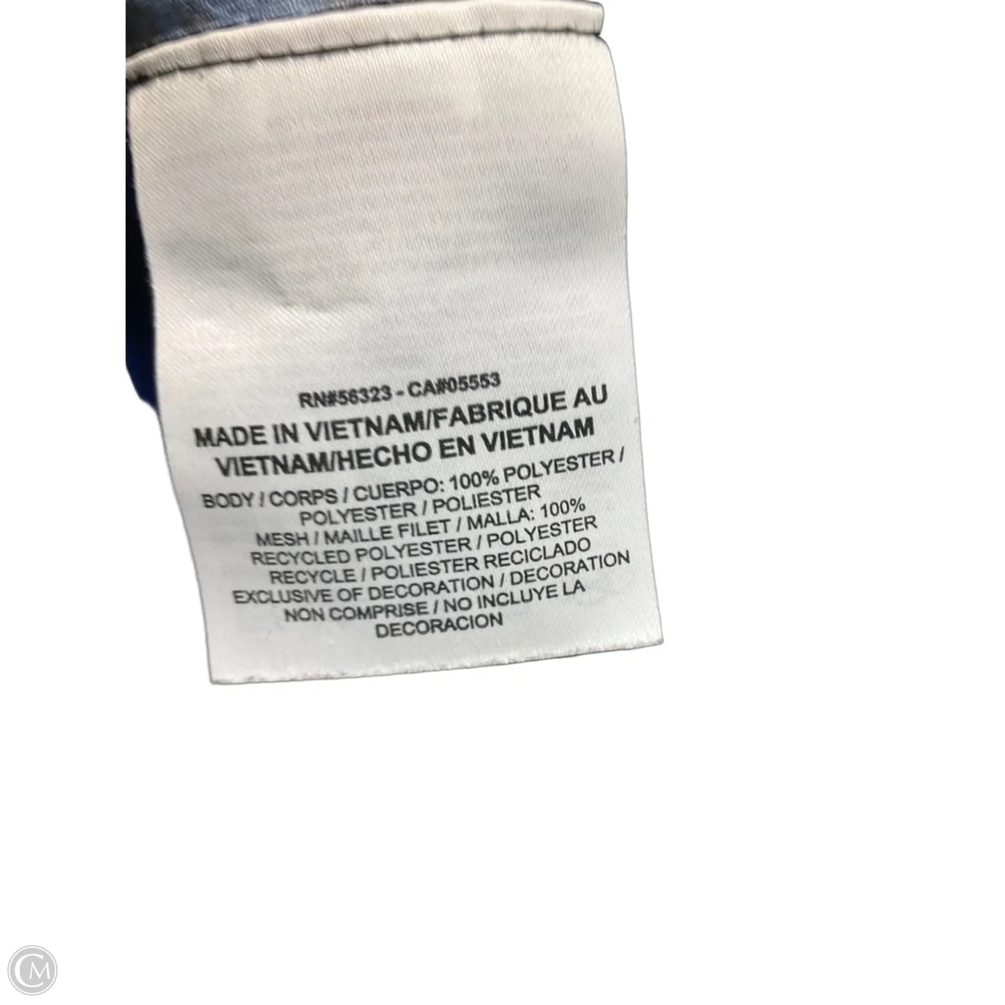 Athletic Top Short Sleeve By Nike In Blue, Size: S
