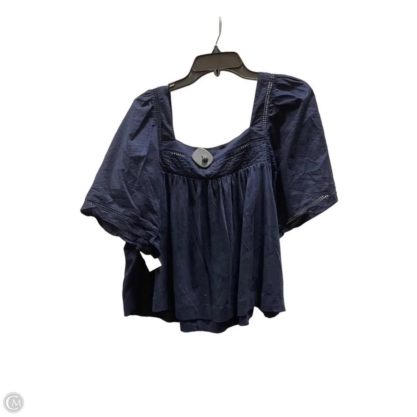 Top Short Sleeve By Banana Republic In Blue, Size: L