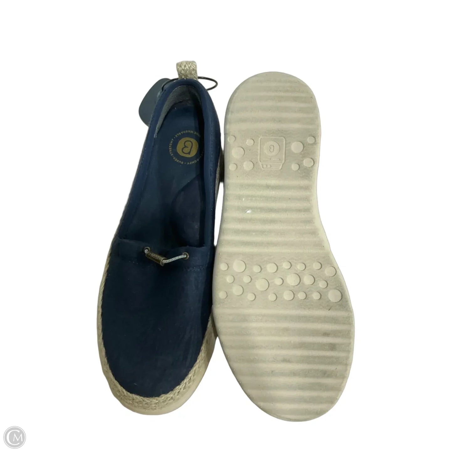 Shoes Athletic By Bzees In Blue & Cream, Size: 8
