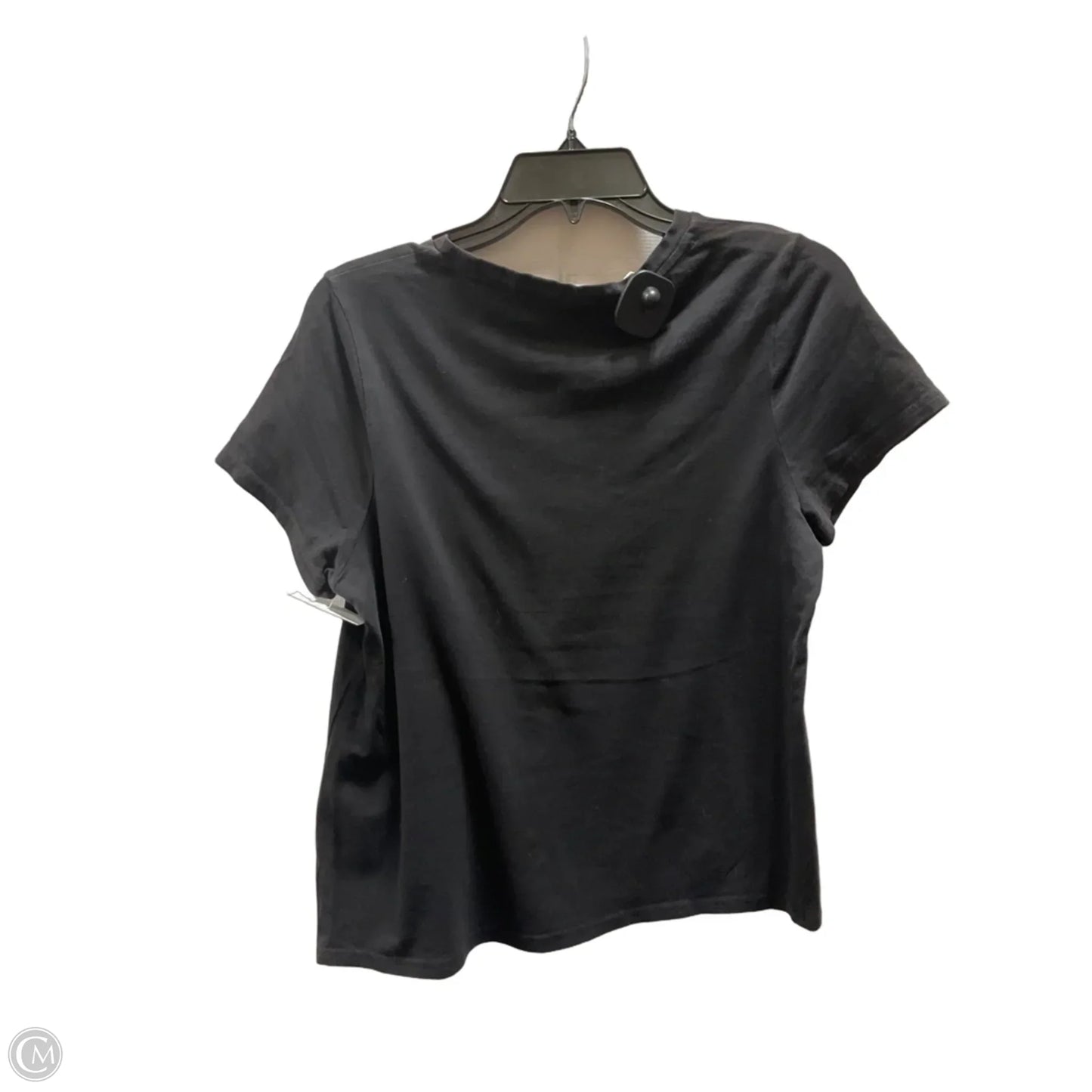 Top Short Sleeve By Calvin Klein In Black, Size: M