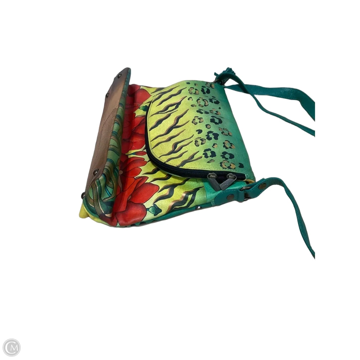 Handbag Leather By Anuschka, Size: Medium