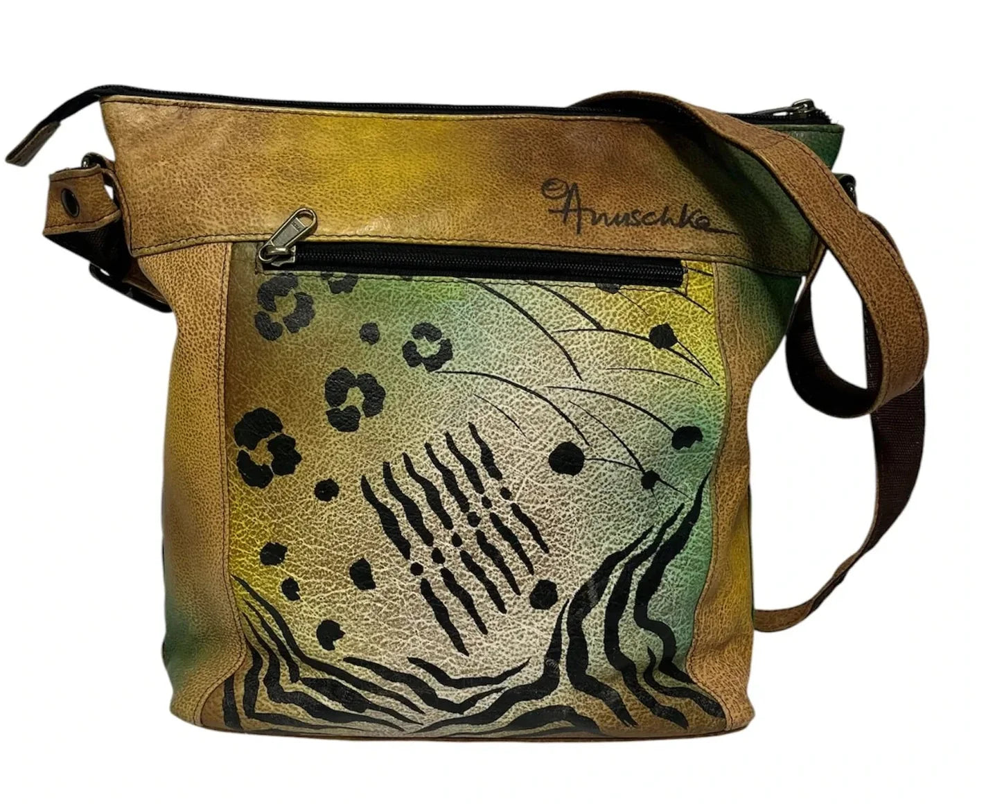 Handbag Leather By Anuschka, Size: Large