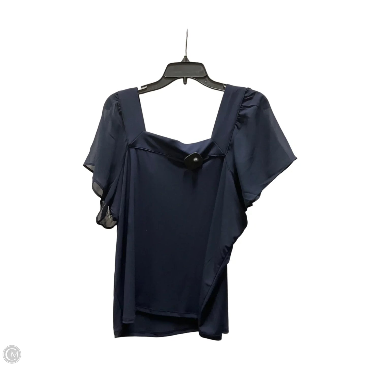 Top Short Sleeve By Calvin Klein In Blue, Size: Xl