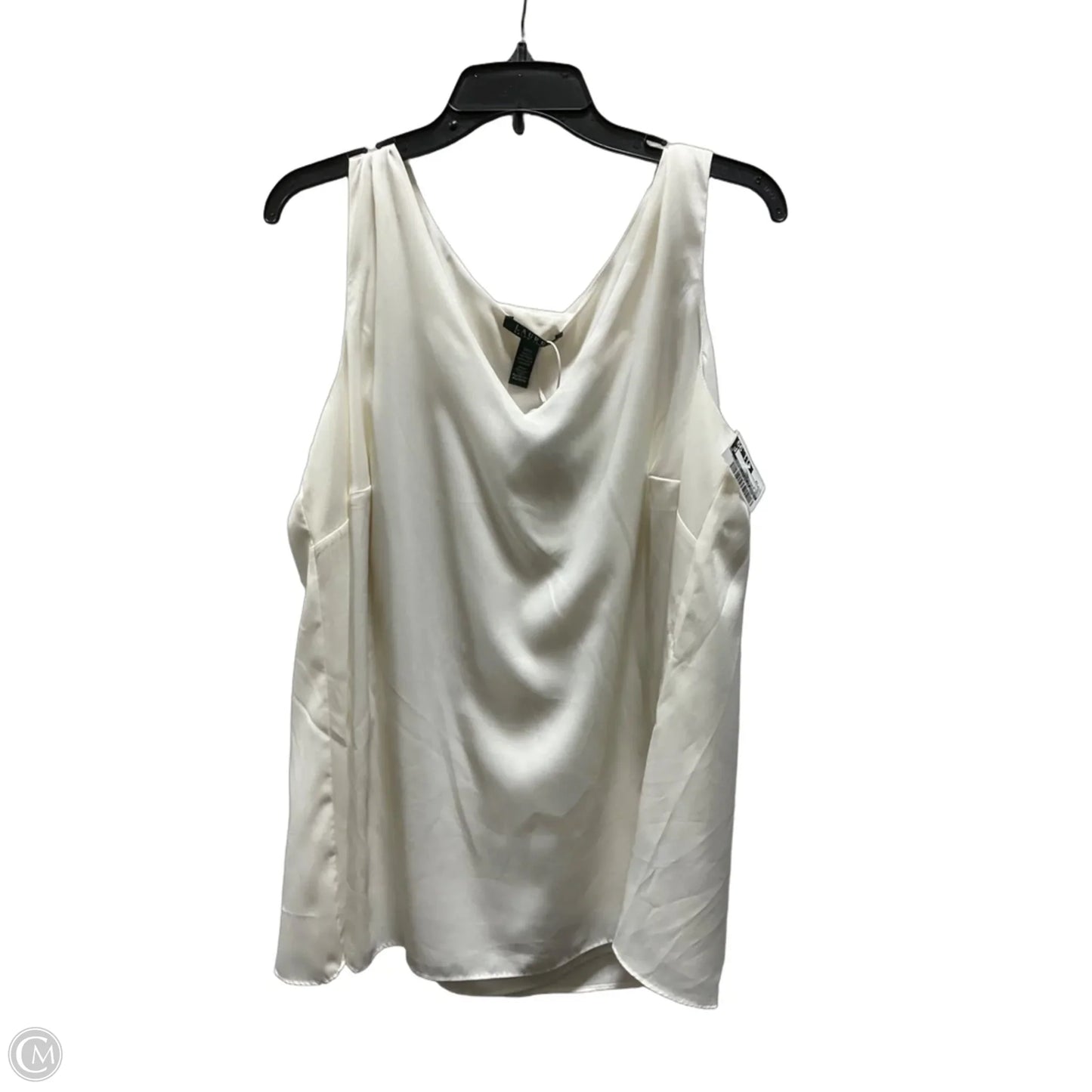 Top Sleeveless By Lauren By Ralph Lauren In White, Size: 1x