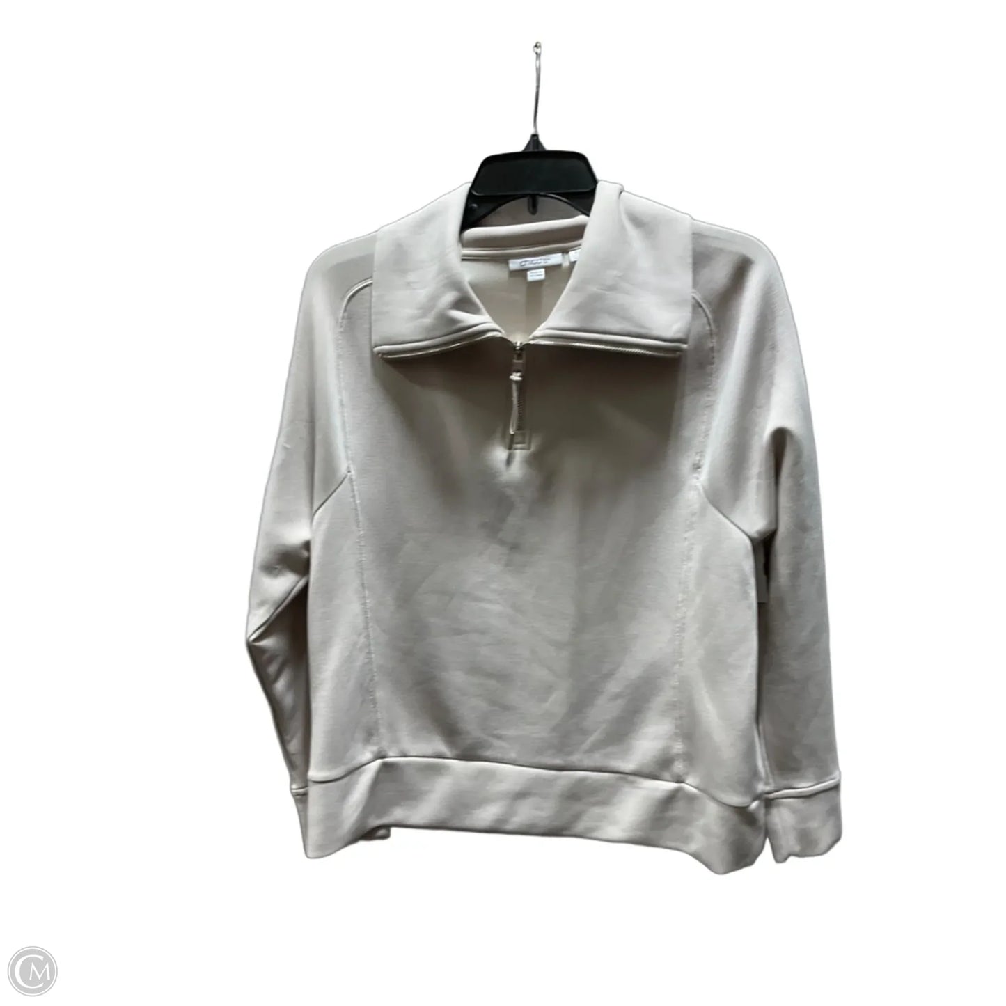 Athletic Sweatshirt Collar By Chicos In Cream, Size: M