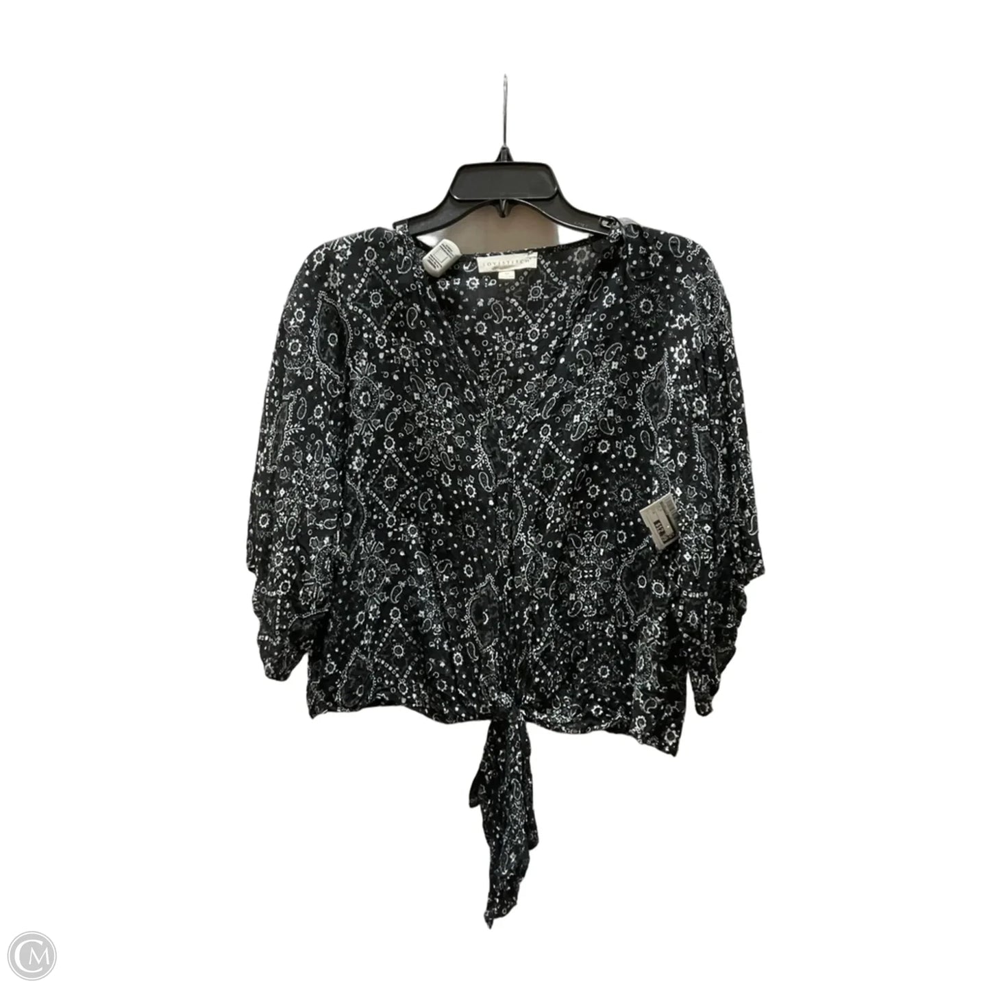 Top Short Sleeve By Lovestitch In Black, Size: M