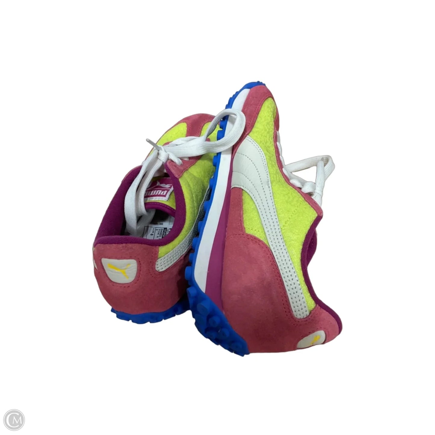 Shoes Athletic By Puma In Pink & Yellow, Size: 8