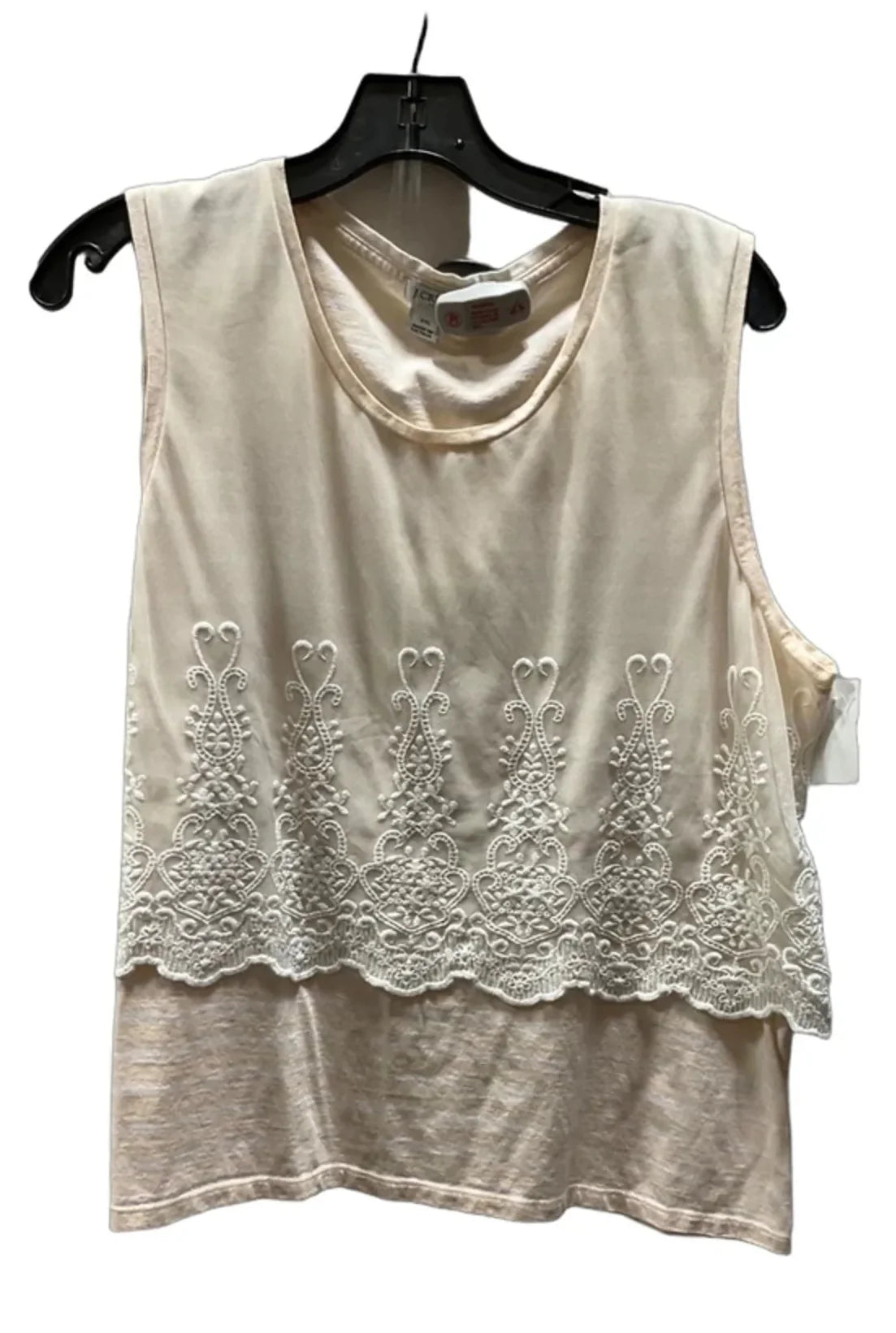 Top Sleeveless By J. Crew In Pink & White, Size: Xxl