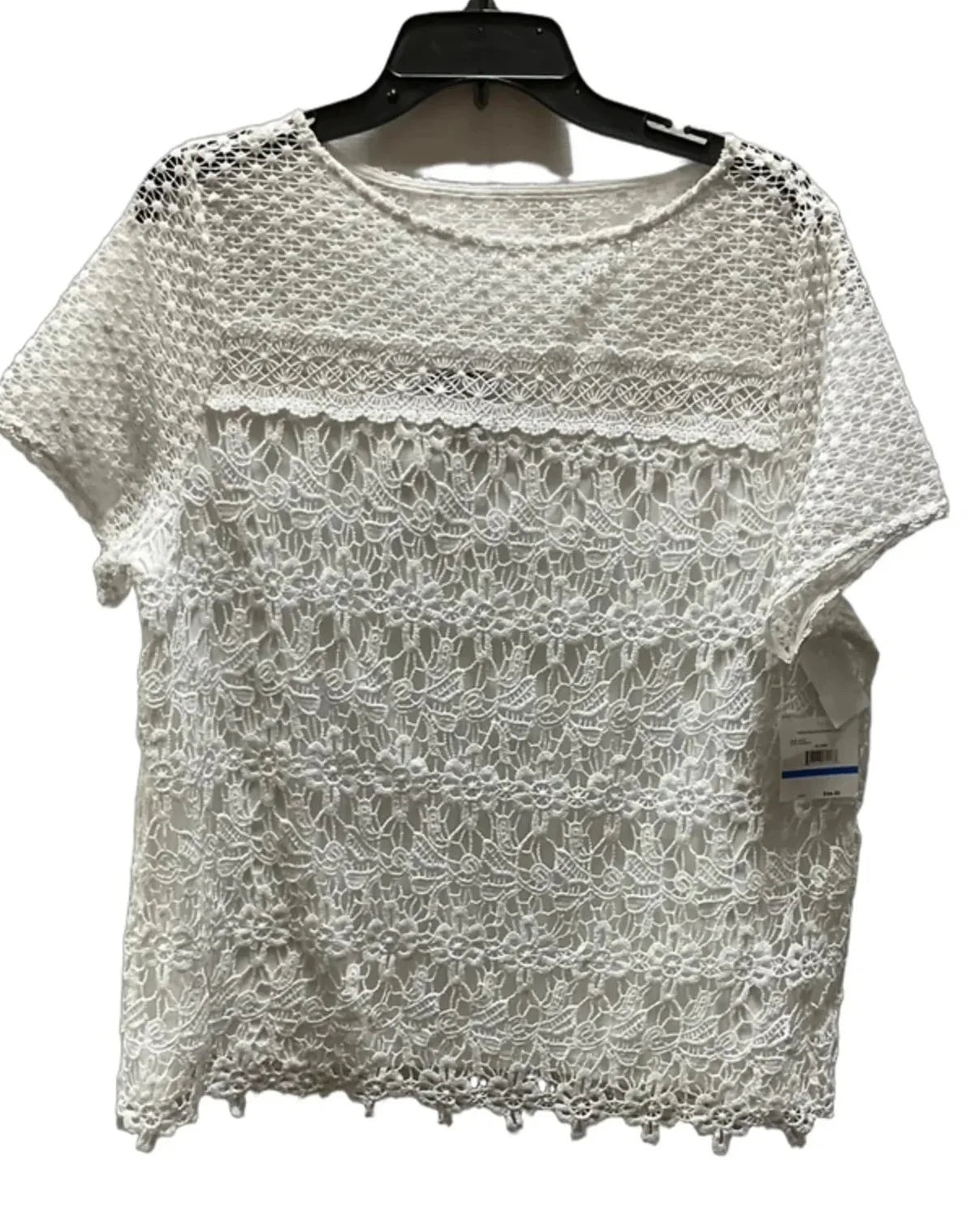Top Short Sleeve By Rafaella In White, Size: Xl