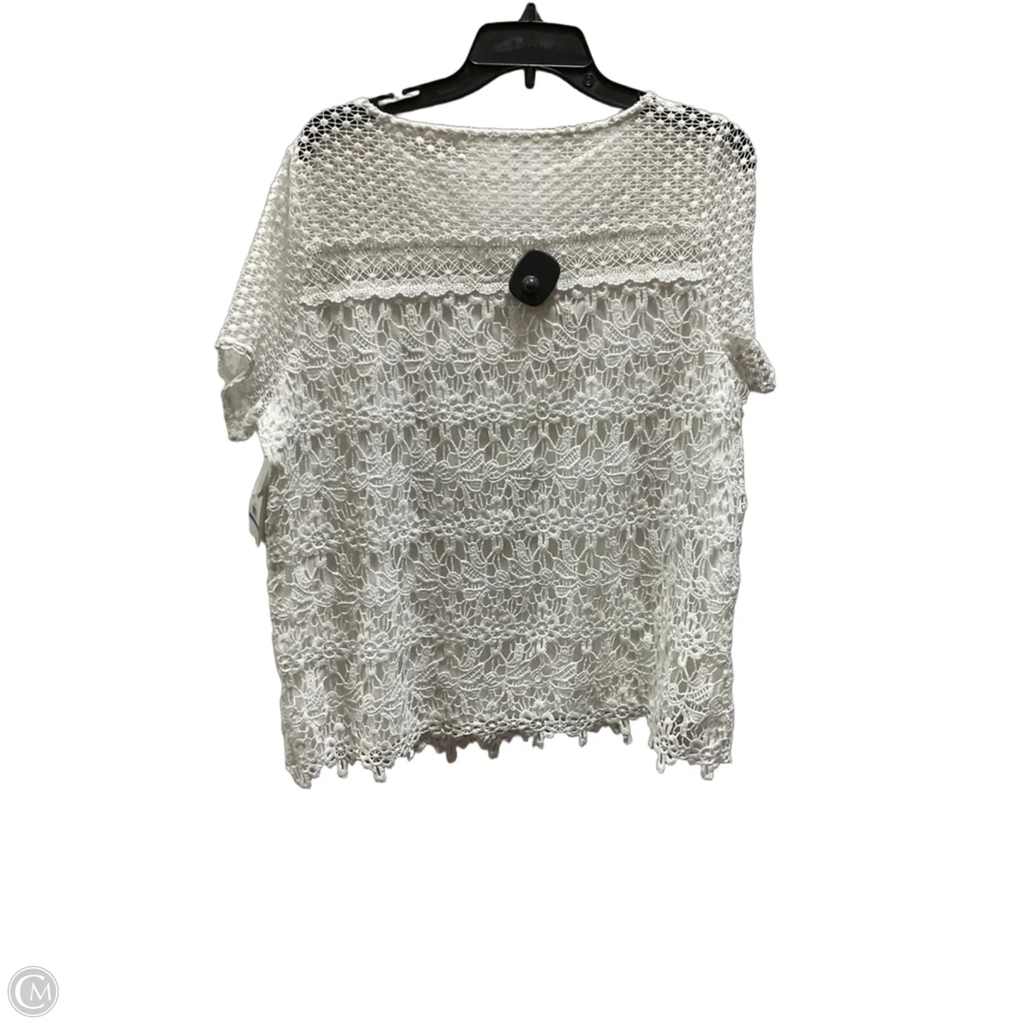 Top Short Sleeve By Rafaella In White, Size: Xl