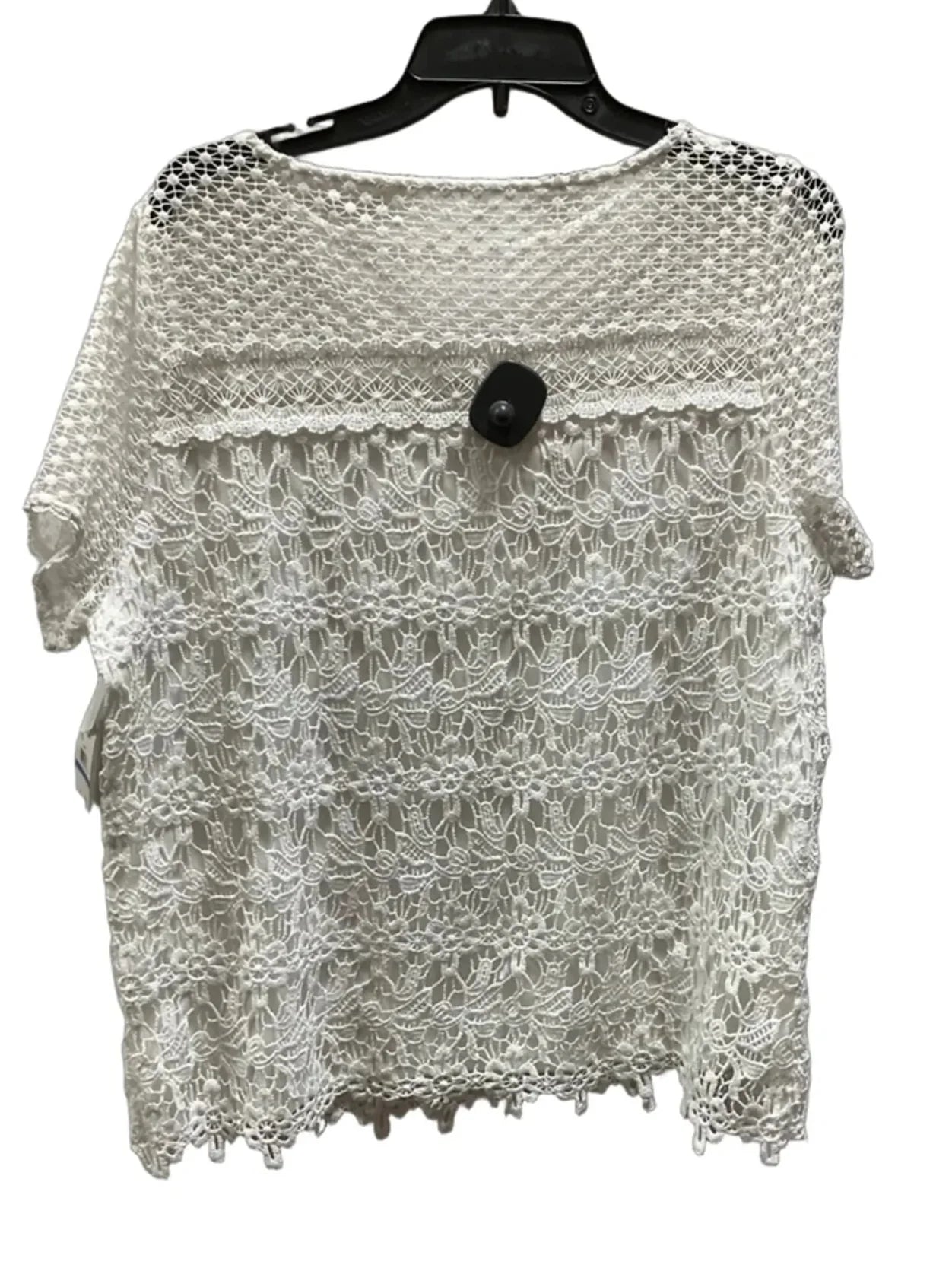 Top Short Sleeve By Rafaella In White, Size: Xl