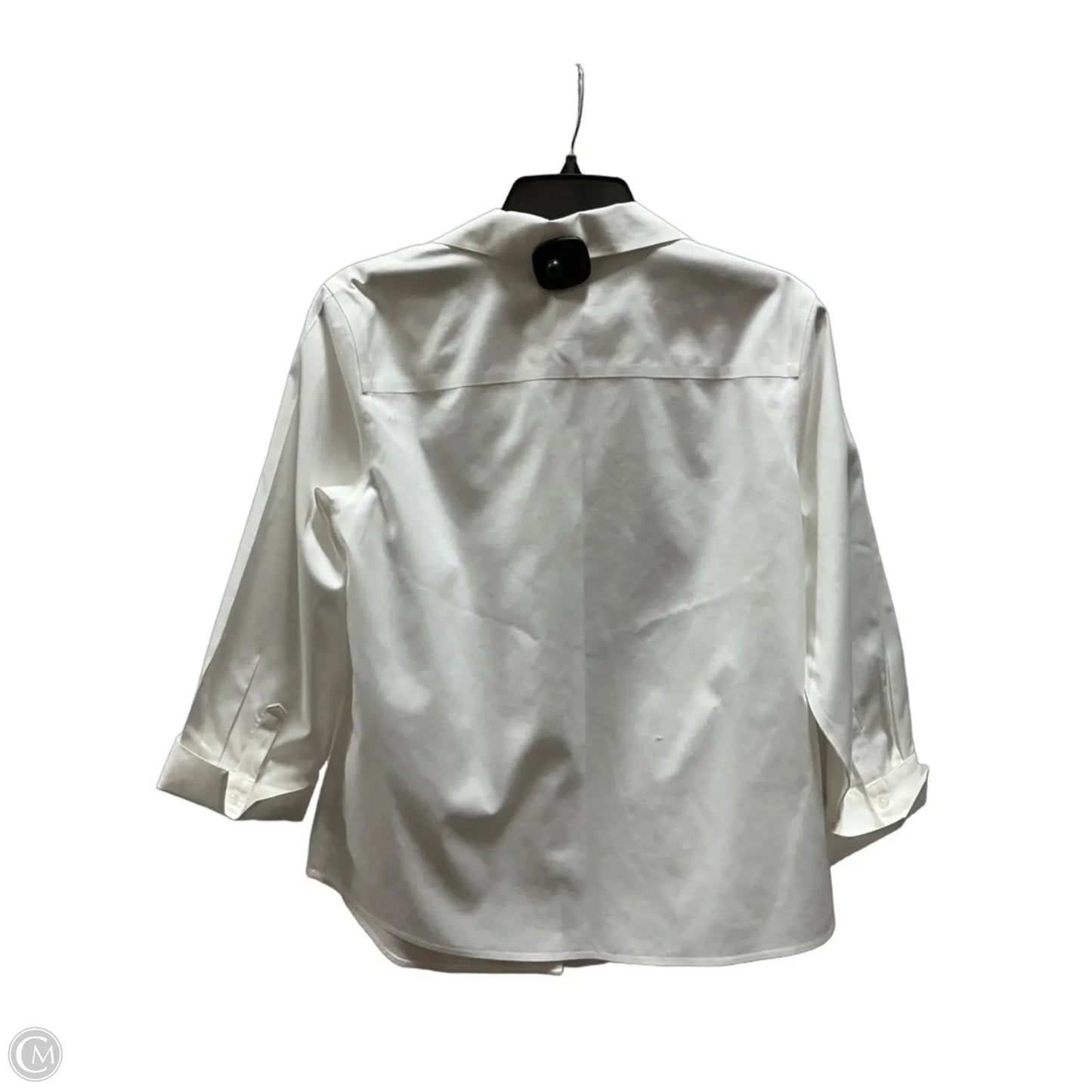 Blouse Long Sleeve By Chicos In White, Size: M