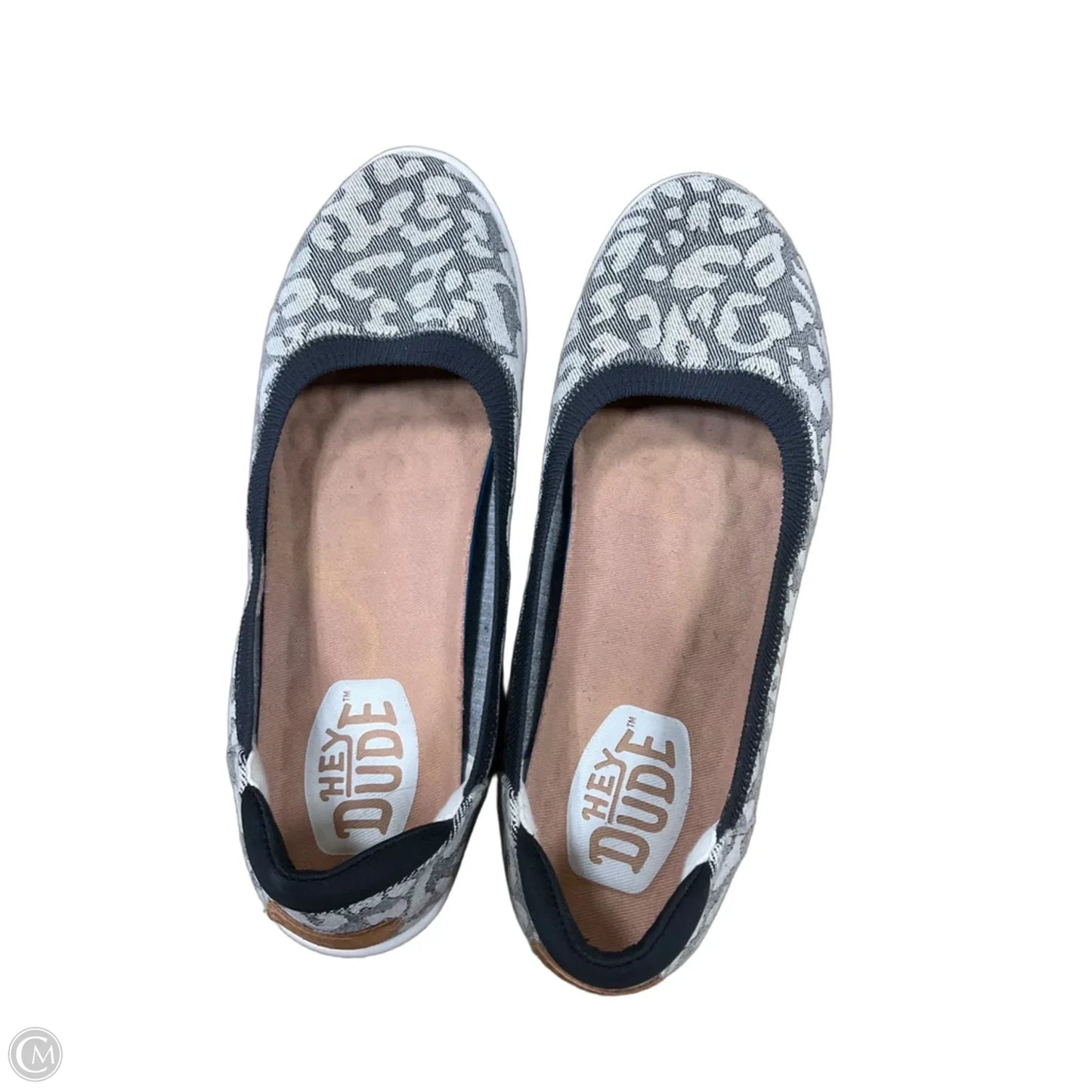 Shoes Flats By Hey Dude In Blue & White, Size: 9