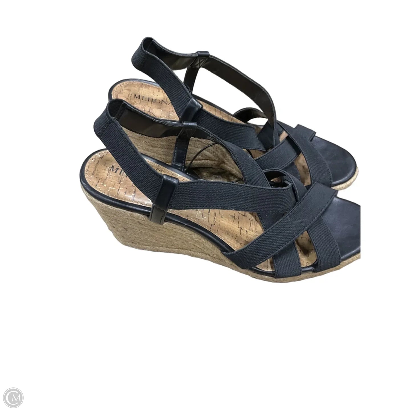 Shoes Heels Wedge By Merona In Black & Brown, Size: 7.5