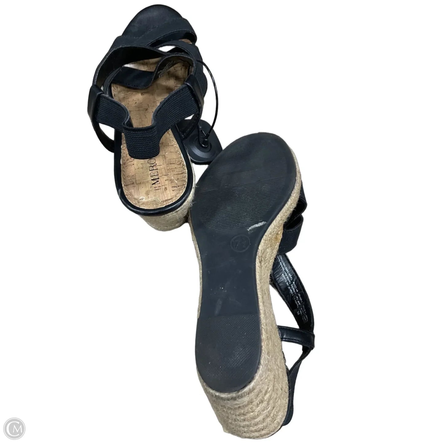 Shoes Heels Wedge By Merona In Black & Brown, Size: 7.5