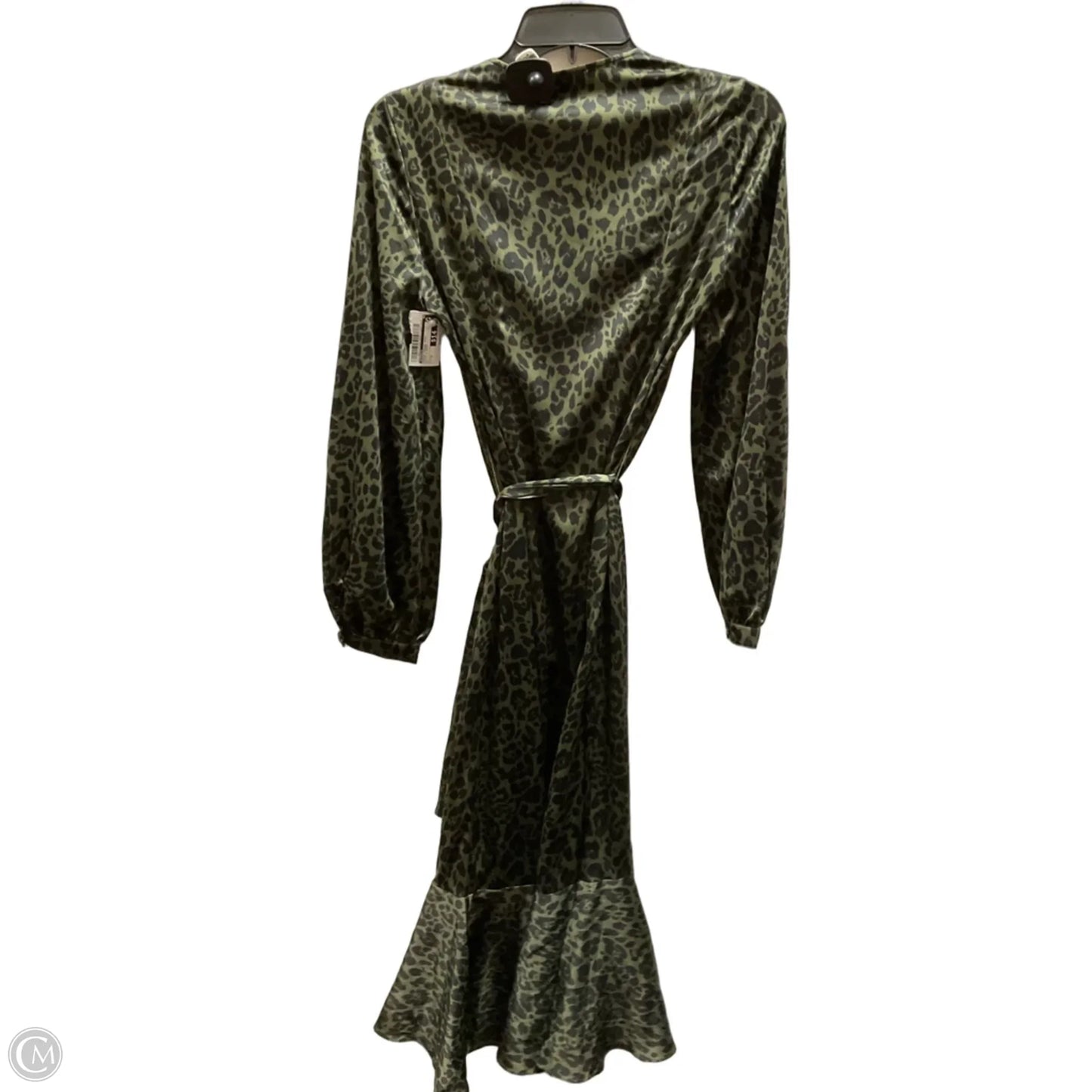 Dress Casual Midi By Express In Black & Green, Size: S