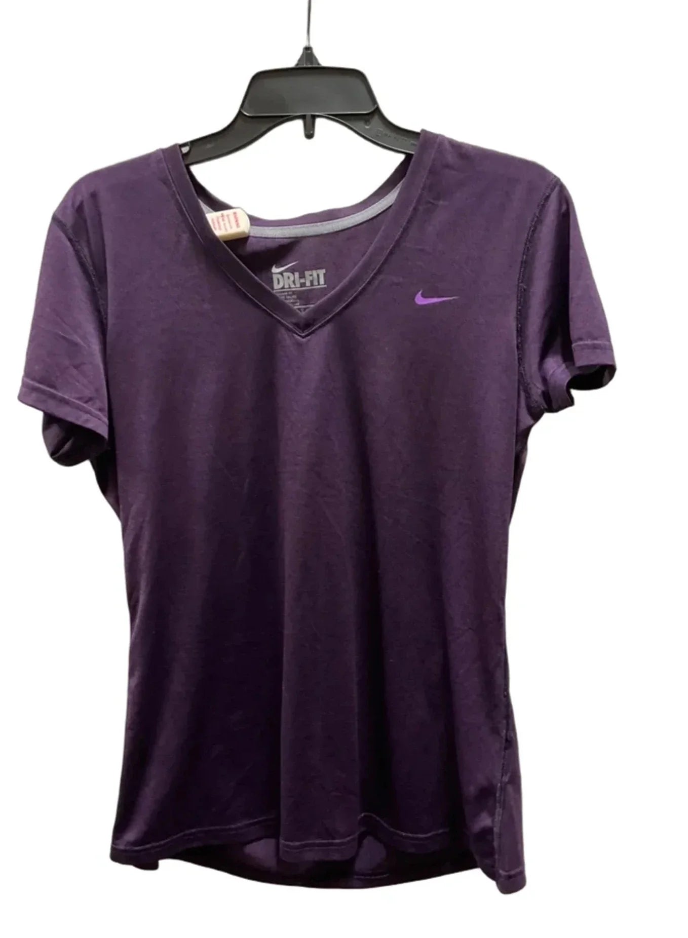Athletic Top Short Sleeve By Nike In Purple, Size: L