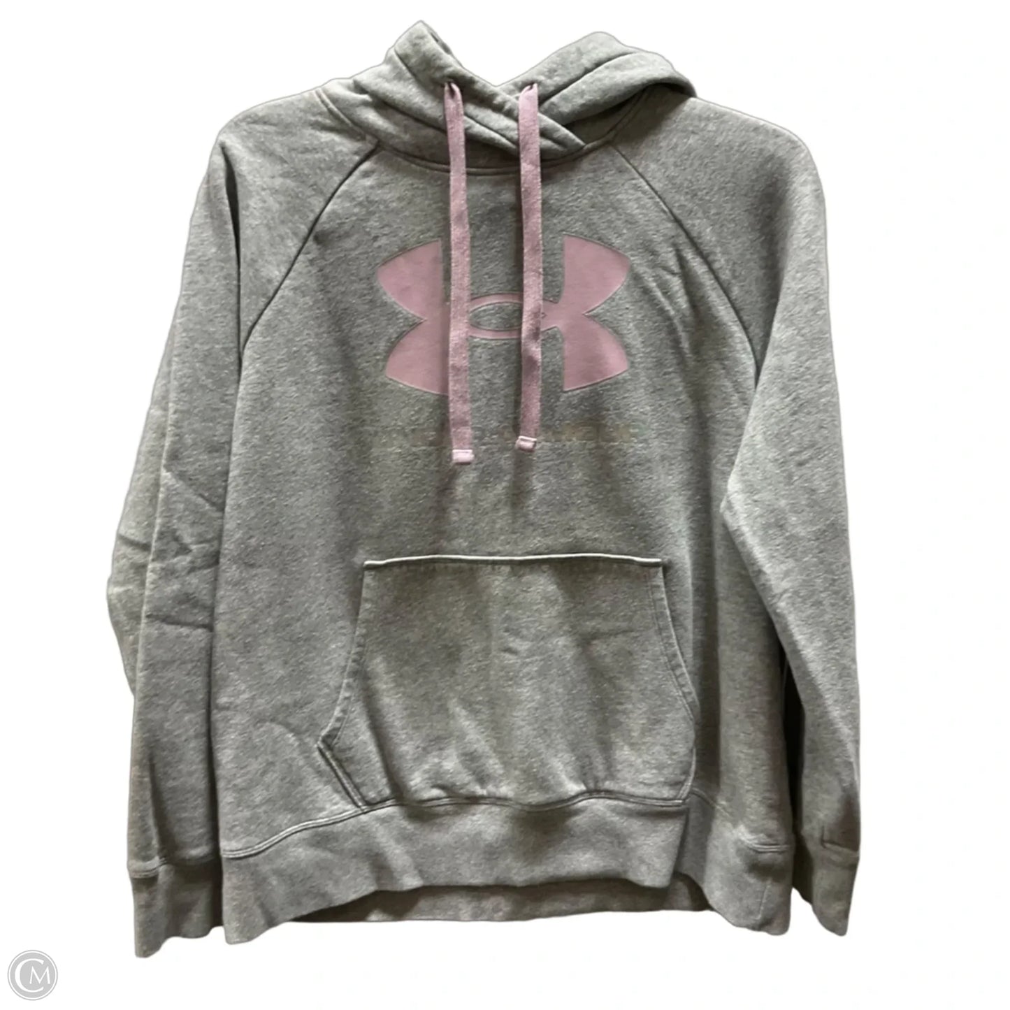 Athletic Sweatshirt Hoodie By Under Armour In Grey, Size: M
