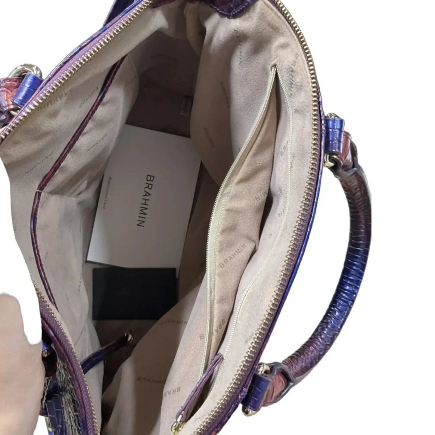 Handbag Designer By Brahmin, Size: Large