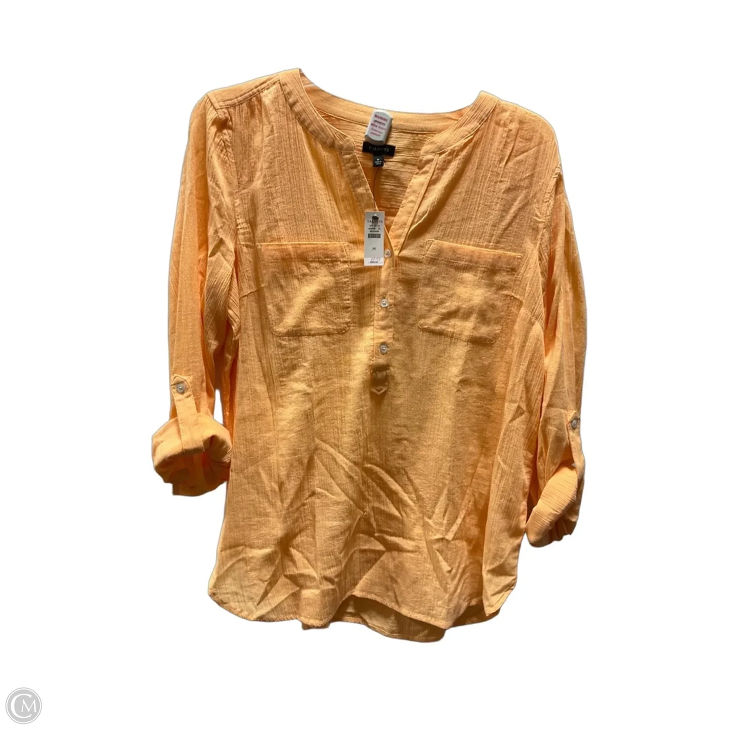 Top 3/4 Sleeve By Talbots In Orange, Size: M