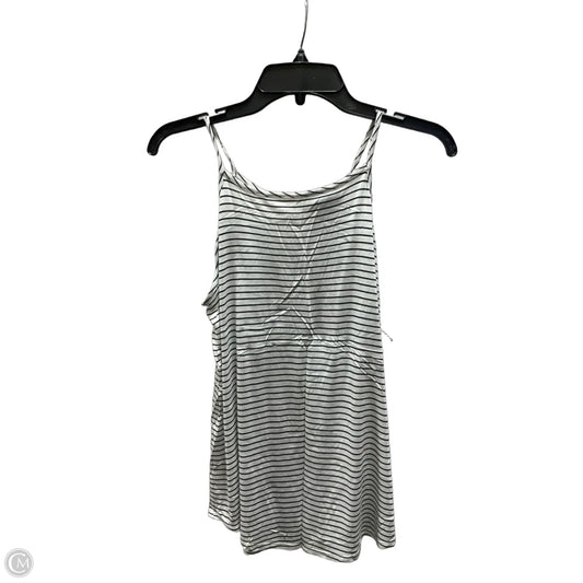 Top Sleeveless By Loft In Black & White, Size: M