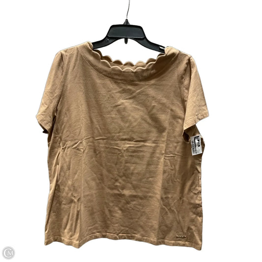 Top Short Sleeve By Anne Klein In Brown, Size: Xl