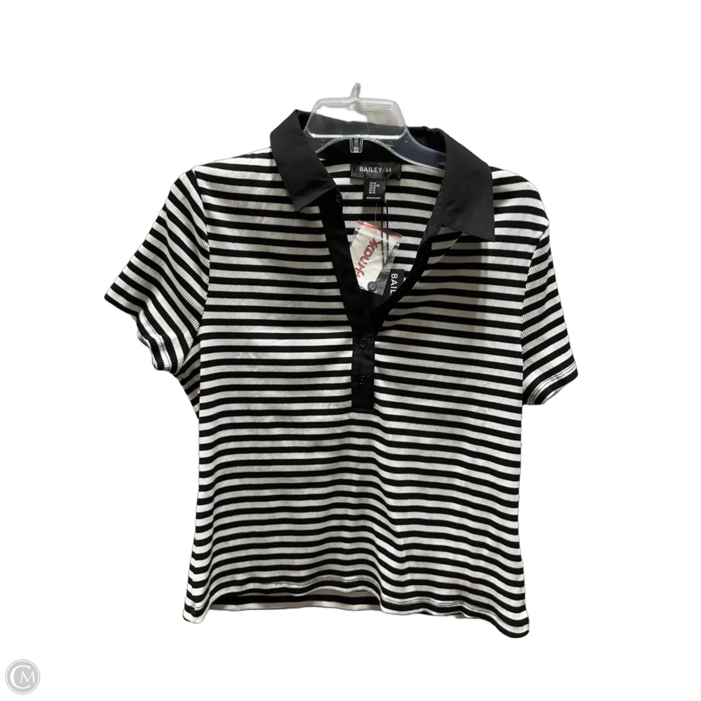 Top Short Sleeve By Bailey 44 In Striped Pattern, Size: Xl