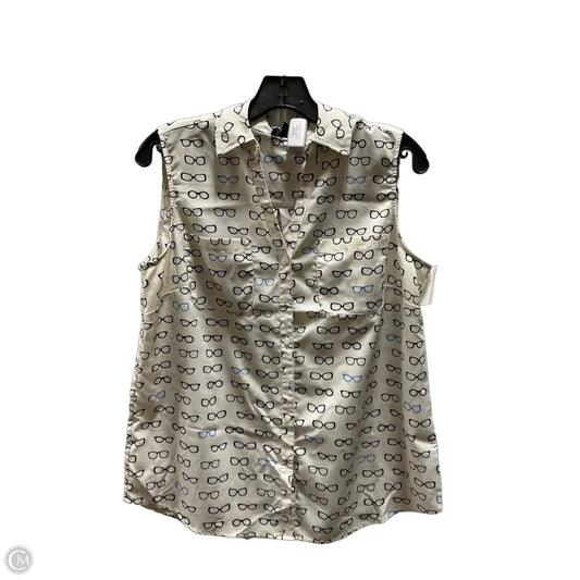 Top Sleeveless By Talbots In Cream, Size: L