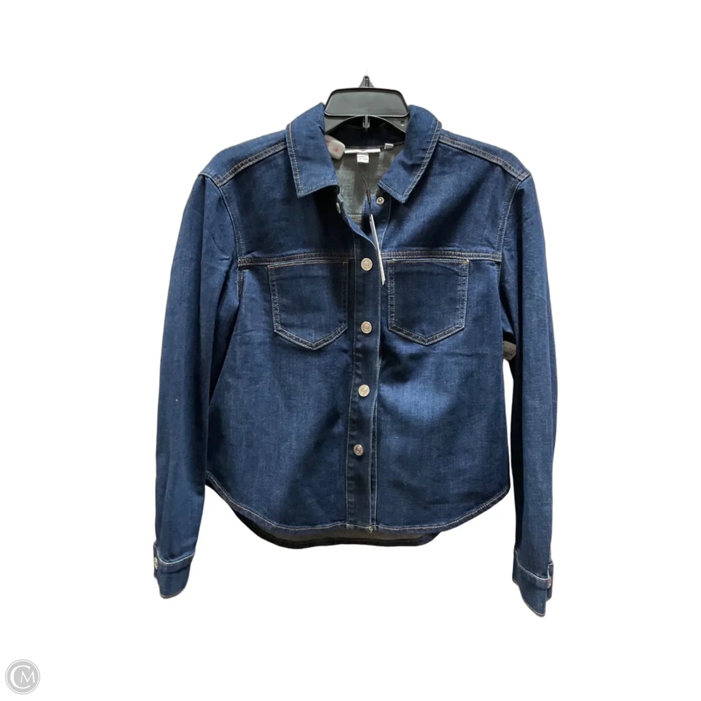 Jacket Denim By Chicos In Blue, Size: M