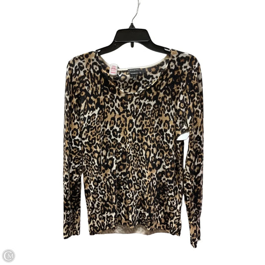 Top Long Sleeve By Talbots In Leopard Print, Size: S