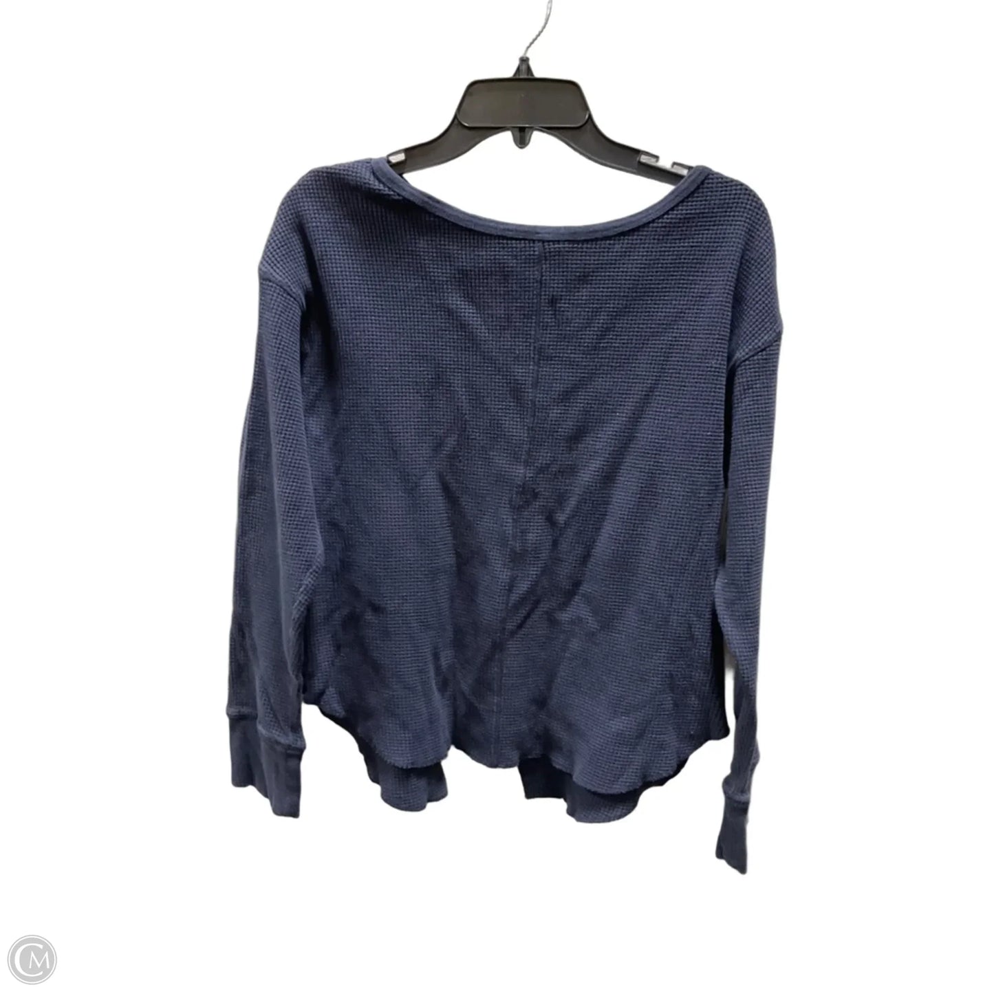 Top Long Sleeve By Sage In Blue, Size: L