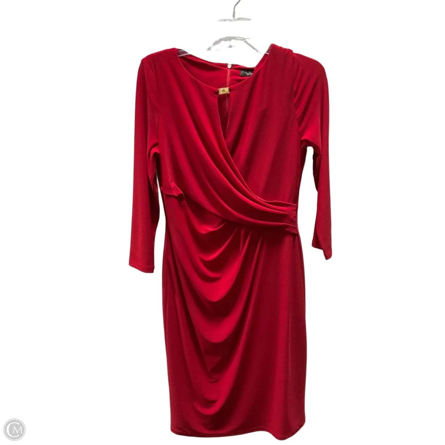 Dress Casual Midi By Lauren By Ralph Lauren In Red, Size: S