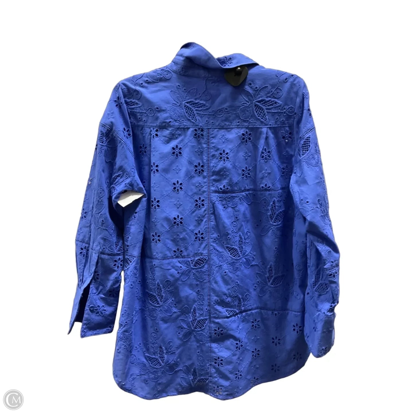 Blouse Long Sleeve By Chicos In Blue, Size: M